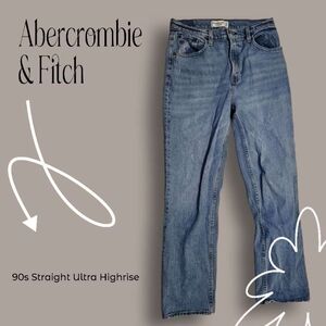 Abercrombie & Fitch 90s Straight Ultra Highrise Straight Jeans